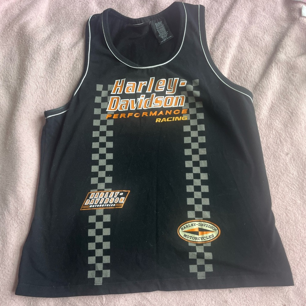 Vintage Harley-Davidson Black Racing Tank Top